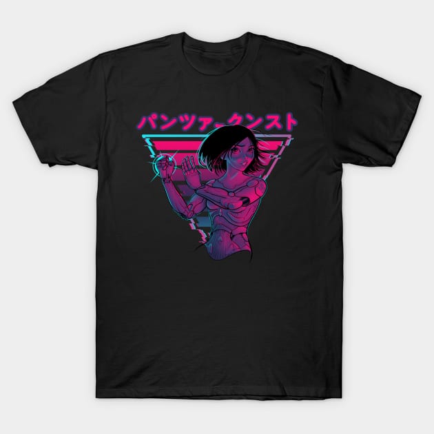 Panzer Kunst Cyborg Martial Arts Neon Shirt w/ Kanji T-Shirt by kgullholmen